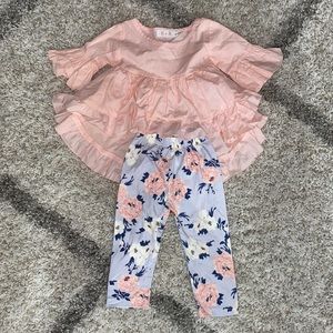12 month Floral Tunic set